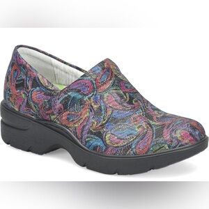Align Printed Leather Slip On Clogs - Size 10